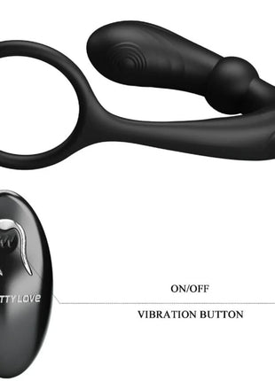 PRETTY LOVE - WARREN BLACK ANALRING & VIBRATOR - Anal-Vibratoren