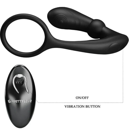 PRETTY LOVE - WARREN BLACK ANALRING & VIBRATOR - Anal-Vibratoren