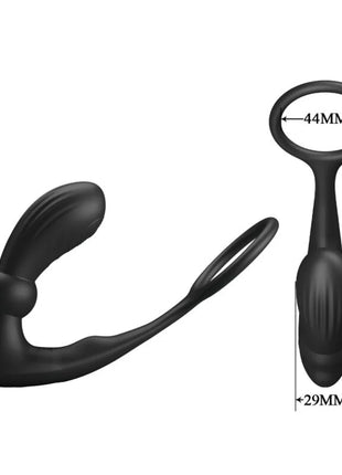 PRETTY LOVE - WARREN BLACK ANALRING & VIBRATOR - Anal-Vibratoren