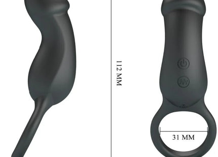 PRETTY LOVE - WARREN BLACK ANALRING & VIBRATOR