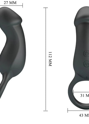 PRETTY LOVE - WARREN BLACK ANALRING & VIBRATOR