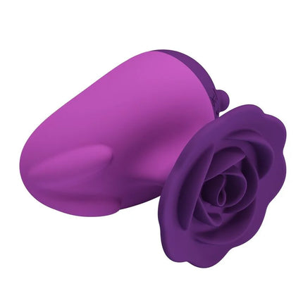 Präzise stimulation mit pretty love lila silikon klitorissimulator in rosenform mit 7 modi und glänzendem finish
