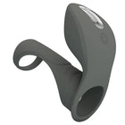 Grauer silikon pretty love anillo vibrador recargable mit ergonomischem design und silbernem power-knopf