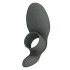 Grauer silikonring pretty love mit ergonomischem design und strukturierter oberfläche für doppelte stimulation