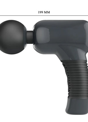 Schwarzer handheld massagegerät pretty love mit abgerundetem kugelkopf und strukturiertem griff für entspannung
