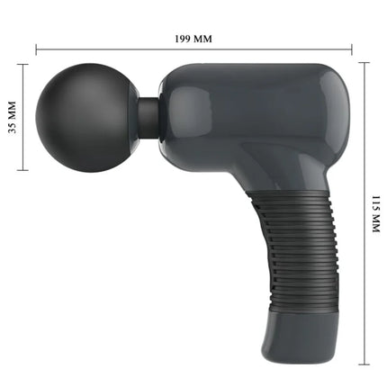 Schwarzer handheld massagegerät pretty love mit abgerundetem kugelkopf und strukturiertem griff für entspannung