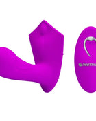 Lila Pretty Love Willie Stimulator mit Fernbedienung und ergonomischem Design aus silikon für komfortable Anwendung