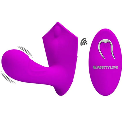 Lila kabelloser pretty love willie stimulator mit fernbedienung und ergonomischem design aus silikon