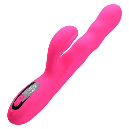 Vibranter pinker silikoneinhase von pretty love mit led-anzeige und bedientasten für multifunktionale nutzung