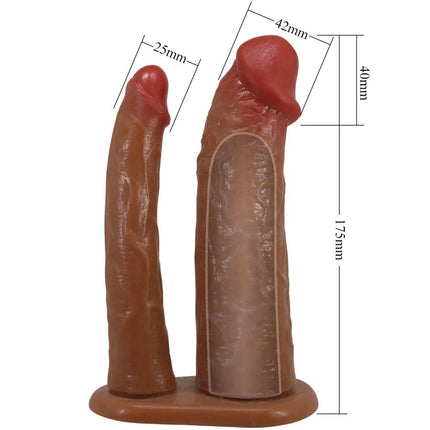 PRETTY LOVE - YAIRON DOPPELTE PENISHÜLLE - 4 CM VERLÄNGERUNG - Doppeldildo