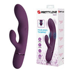 Lila silikon-hase vibrator pretty love zach mit ergonomischem design und stossfunktionen für intensiven gebrauch