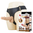 Schwarze pretty love zane harness briefs mit flexiblem dildo 17 cm länge und 4,3 cm durchmesser für universellen komfort