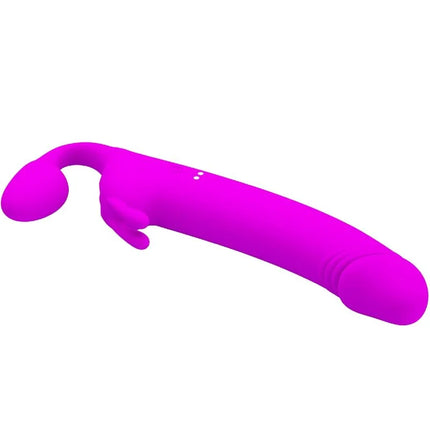 PRETTY LOVE - ZANINI STRAPLESS STRAP-ON 10 VIBRATIONEN LILA - Doppeldildo