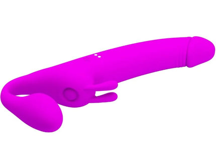 PRETTY LOVE - ZANINI STRAPLESS STRAP-ON 10 VIBRATIONEN LILA - Doppeldildo