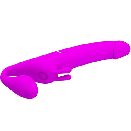 PRETTY LOVE - ZANINI STRAPLESS STRAP-ON 10 VIBRATIONEN LILA - Doppeldildo