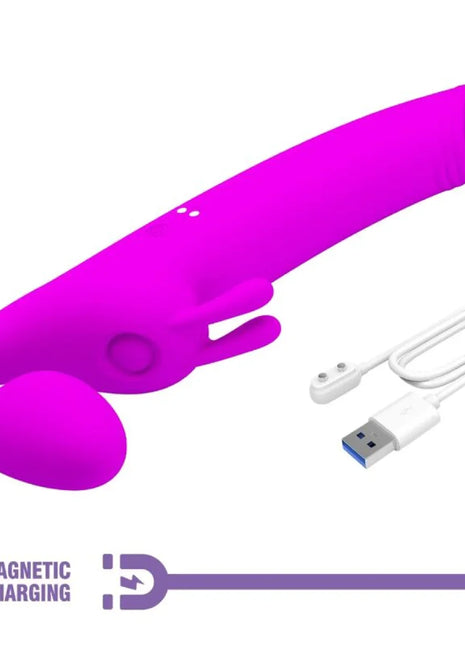 PRETTY LOVE - ZANINI STRAPLESS STRAP-ON 10 VIBRATIONEN LILA - Doppeldildo