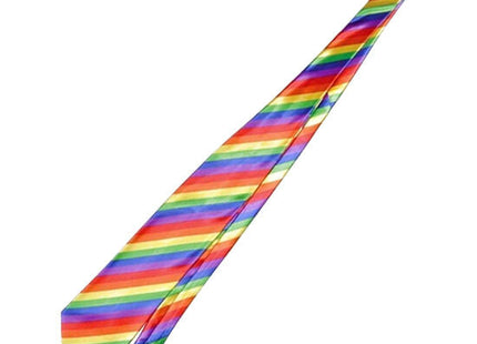 Pride lgbt-flagge krawatte mit glänzenden diagonalen regenbogenstreifen aus satinmaterial
