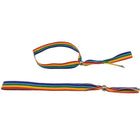 Rainbow-gestreiftes pride lgbt-flagge silberkugelarmband mit silberperlenverschluss aus stoff