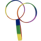 Pride lgbt-flagge silikonarmband mit regenbogenfarbenen interlocking ringen und sanften farbübergängen
