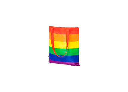 Pride regenbogen-flagge einkaufstasche mit lebhaften regenbogenfarbenen streifen und passenden griffen