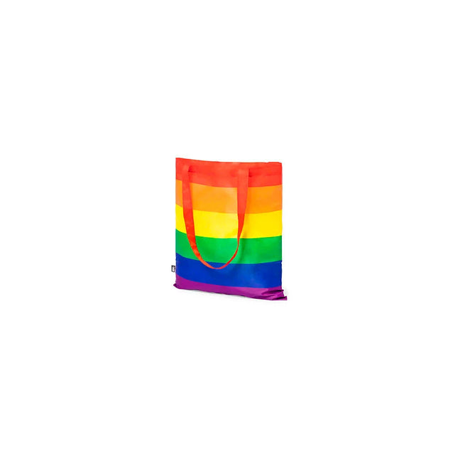 Pride regenbogen-flagge einkaufstasche mit lebhaften regenbogenfarbenen streifen und passenden griffen
