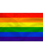 Pride regenbogenflagge 90 x 150 cm mit sechs horizontalen streifen in rot orange gelb grün blau und lila