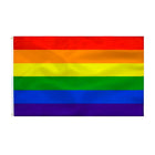 Pride regenbogenflagge 90 x 150 cm mit sechs horizontalen streifen in rot orange gelb grün blau und lila