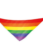 Regenbogenflagge dreieckiger baumwollschal mit horizontalen streifen in rot orange gelb grün blau und lila