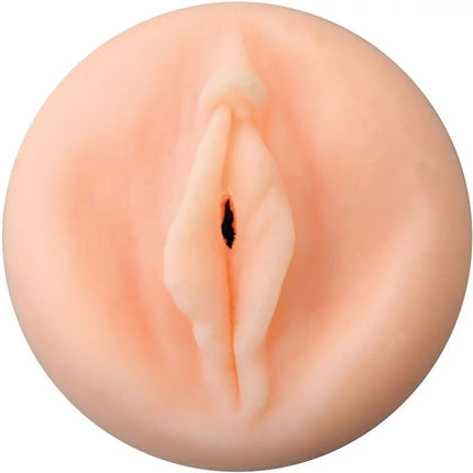 Pfirsichfarbener silikonmasturbator private heisse bombshell to go mit realistischer struktur und zentraler öffnung