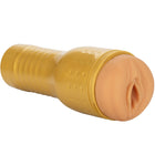 Goldfarbener silikon analplug mit strukturierter griffzone und realistischem hautfarbenem kopf von PRIVATE ORIGINAL TUBE natürlicher masturbator