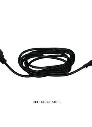 Schwarzes usb-zu-3,5mm audiokabel für prostatamassager mit vibration, aufgewickelt zum verbinden und aufladen
