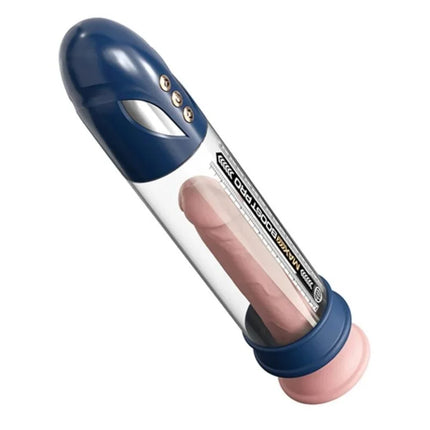Pump worx max boost pro flow blue vakuumpumpe 30,5 cm mit blau-transparentem zylinder und rosa silikontip