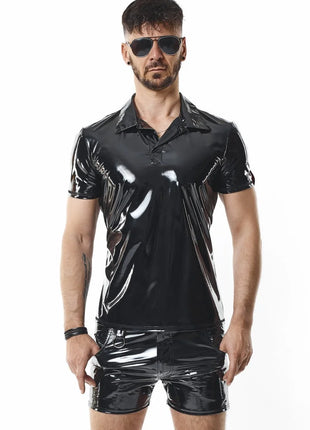 PVC Polo Shirt RMRodolfoPVC schwarz von nextGEN Collection - Herren-Shirt