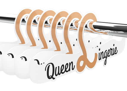 Weiße und goldene queen lingerie kleiderbügel mit modernem design aus hochwertigem material 27,5 cm