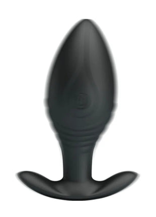 Regina - schwarzer silikon anal plug vibrator mit glattem, konischem design und sicherem standfester basis