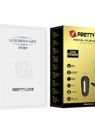 Black silikon ferngesteuerter analplug mit passender fernbedienung von prettylove regina vibrator