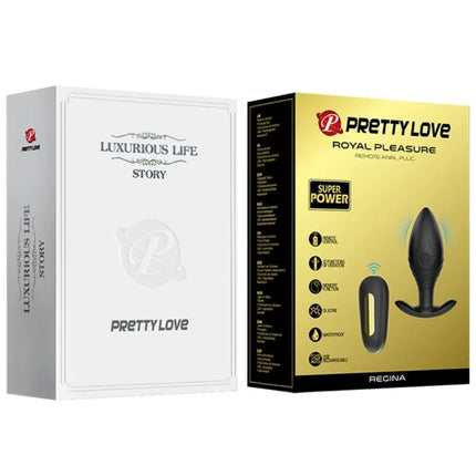 Black silikon ferngesteuerter analplug mit passender fernbedienung von prettylove regina vibrator