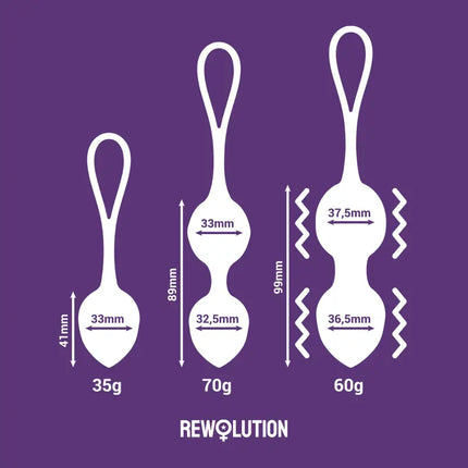 REWOLUTION - REWOBEADS VIBRIERBÄLLE FERNBEDIENUNG MIT WATCHME-TECHNOLOGIE - Liebeskugeln