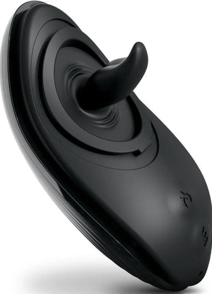 Schwarzer silikon-fernbedienung mit gebogenem griff und rundem griffdesign für rim joy anal-vibrator