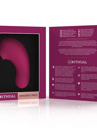 Ein magentafarbenes rithual shushu pro pocket klitorisstimulator mit zwei leistungsstarken motoren und ergonomischem design