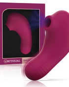 Ein magentafarbener silikon pocket klitorisstimulator rithual shushu pro mit ergonomischem design und zwei motoren