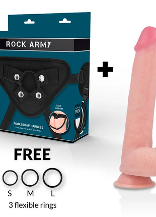 ROCKARMY - ARN S + FLÜSSIGER SILIKON DILDO PREMIUM KINGCOBRA 24 CM -O- 4.77 CM