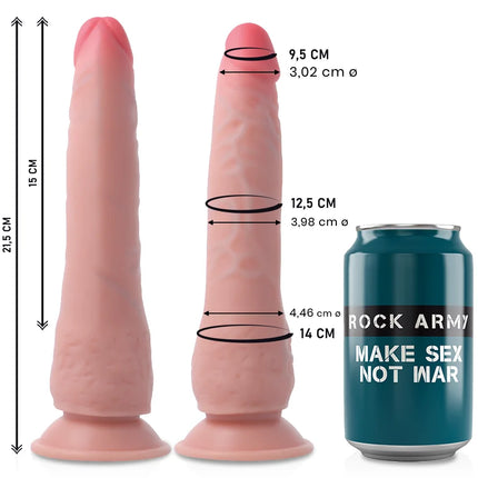 ROCKARMY - DUAL DENSITY CRUSADER 21.5 CM -O- 4.46 CM - Dildo mit Saugnapf