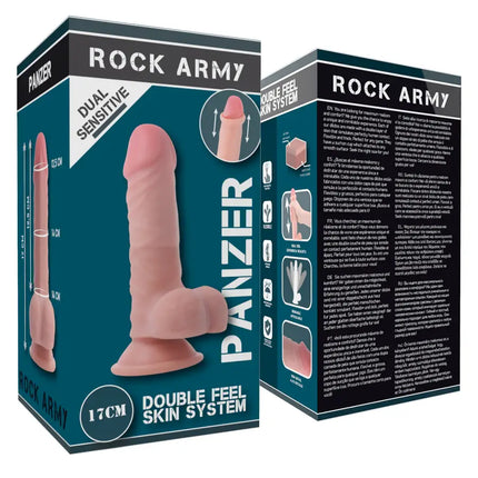 ROCKARMY - DUAL DENSITY PANZER 17 CM -O- 4.46 CM - Dildo mit Saugnapf