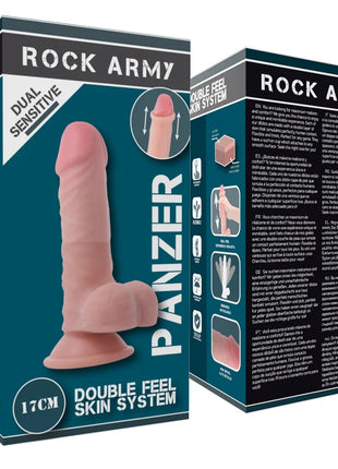 ROCKARMY - DUAL DENSITY PANZER 17 CM -O- 4.46 CM - Dildo mit Saugnapf
