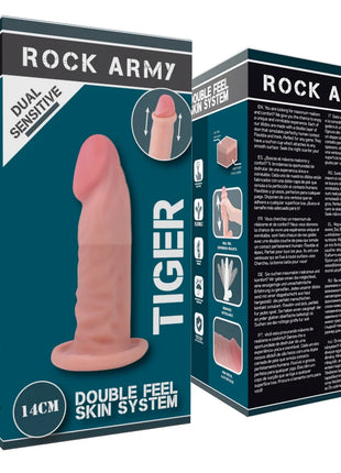 ROCKARMY - DUAL DENSITY TIGER 14 CM -O- 4.46 CM - Dildo mit Saugnapf