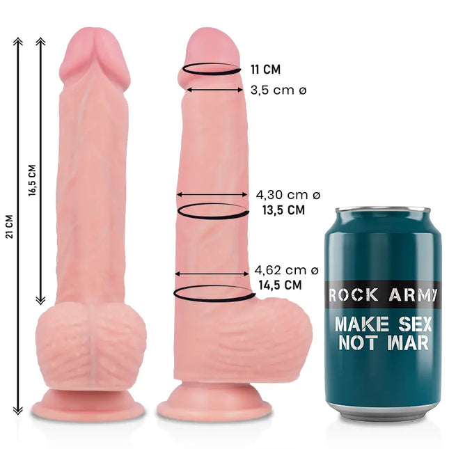ROCKARMY - FLÜSSIGER SILIKONDILDO PREMIUM SPITFIRE 21 CM -O- 4.62 CM - Dildo mit Saugnapf