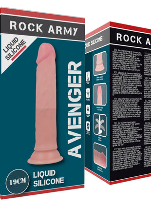 ROCKARMY - HARNESS + FLÜSSIGER SILIKONDILDO PREMIUM AVENGER 19 CM -O- 3.98 CM