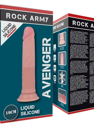 ROCKARMY - LIQUID SILICONE PREMIUM AVENGER REALISTIC 19 CM -O- 3.98 CM - Dildo mit Saugnapf
