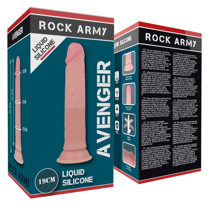 ROCKARMY - LIQUID SILICONE PREMIUM AVENGER REALISTIC 19 CM -O- 3.98 CM - Dildo mit Saugnapf